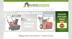 Desktop Screenshot of billingshardwarestore.com