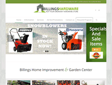 Tablet Screenshot of billingshardwarestore.com